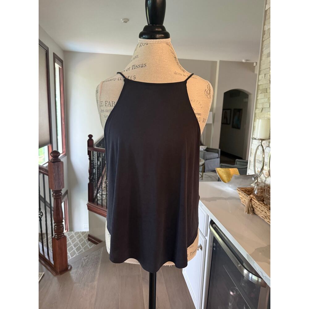Urban Outfitters Silence + Noise Black Swing Tank Top Halter Neck Size Med EUC